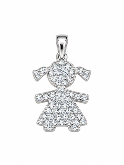 Charm Idee Preziose dal 1987 Bambino in Oro bianco Zircone IP.CHK18B/211 - IP.CHK18B/211